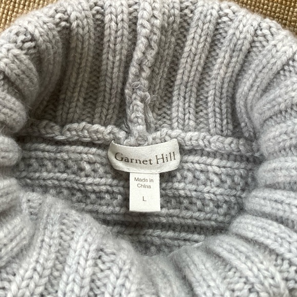 Garnet Hill | Cashmere Chunky Knit Turtleneck Sweater, Sz M* ♥ EUC - Picture 5 of 8